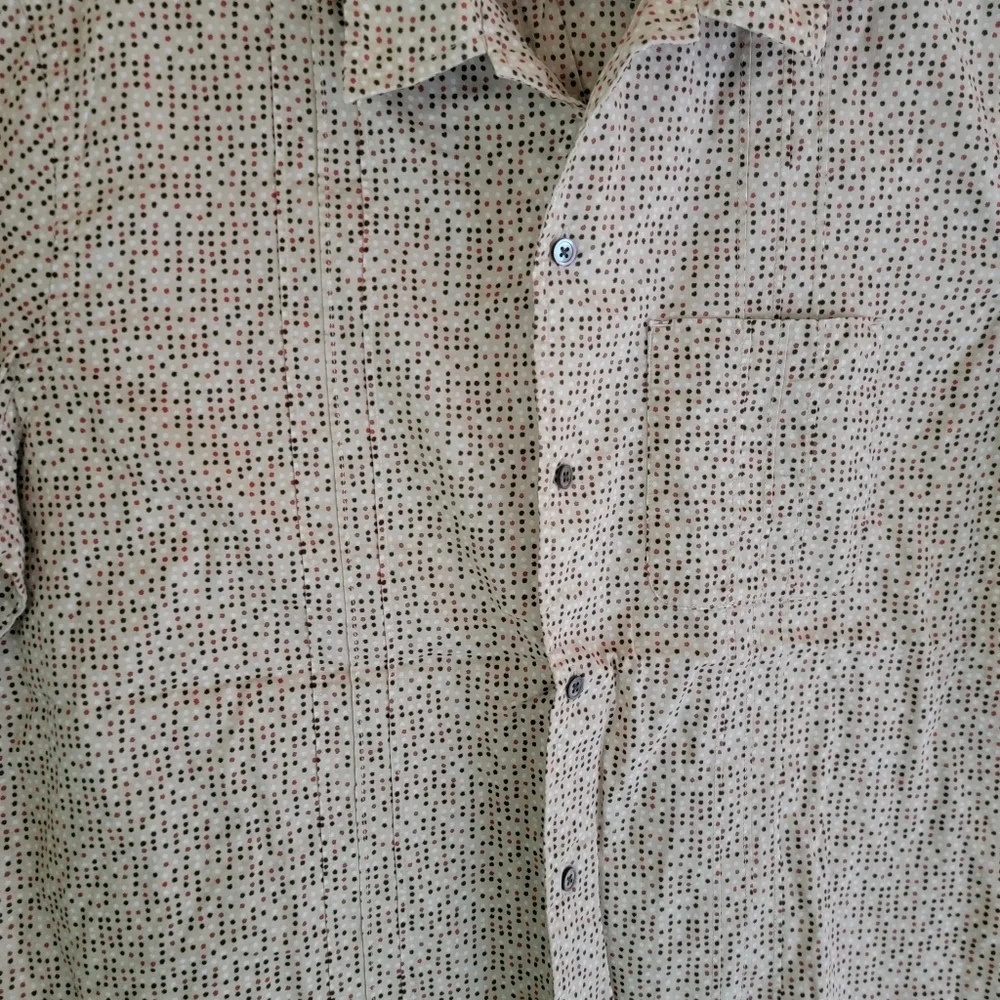 BANANA REPUBLIC | Men's collared short sleeve button-down shirt XLARGE